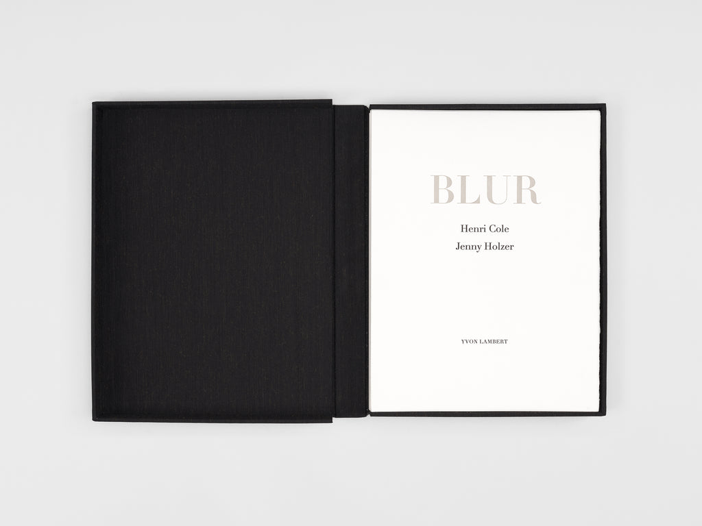 Jenny Holzer & Henri Cole - BLUR
