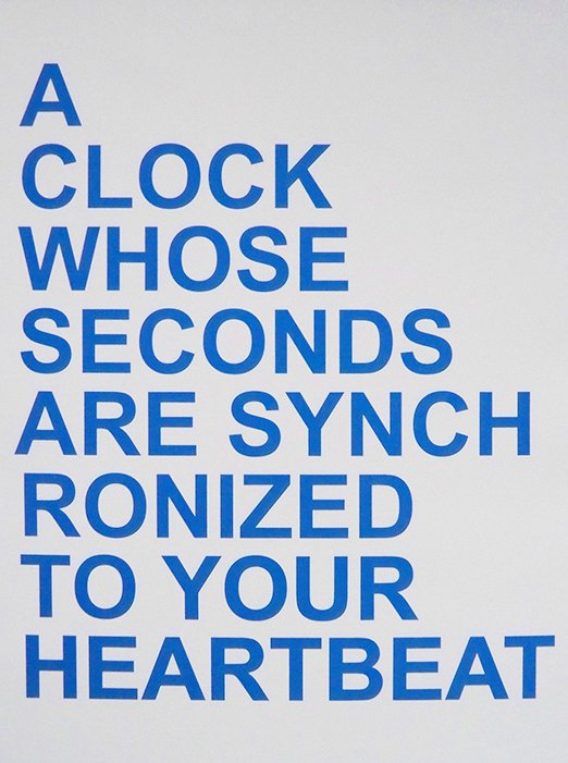 David Horvitz - Proposal for a clock (Heartbeat)
