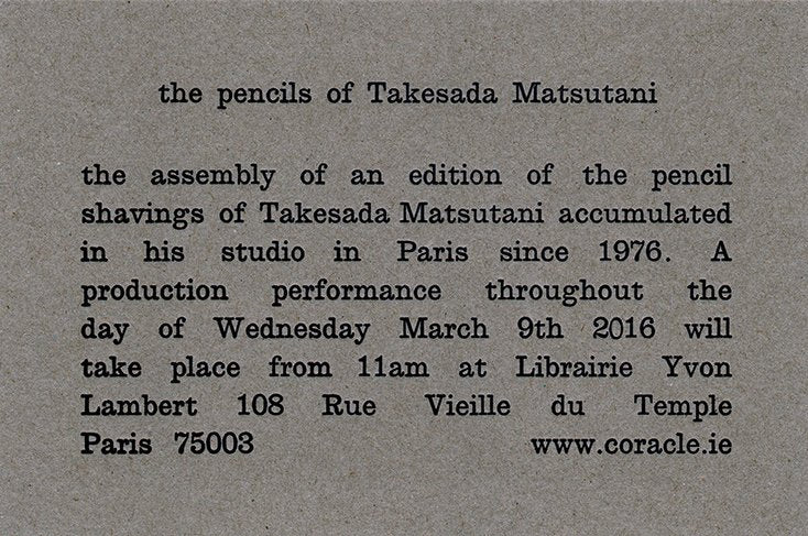 The pencils of Takesada Matsutani