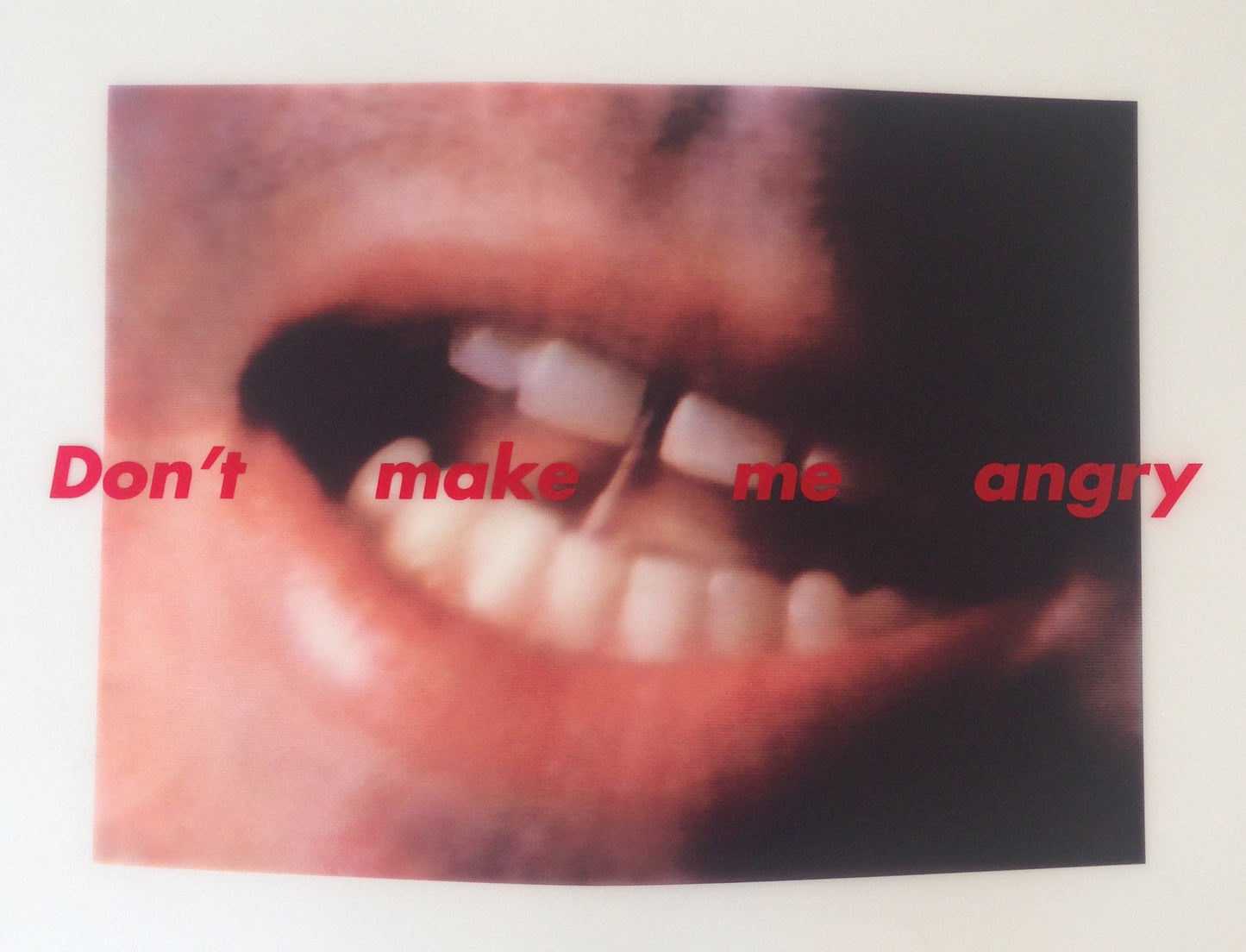Barbara Kruger - Don't make me angry, 1999