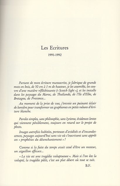Bernard Faucon - Les Écritures