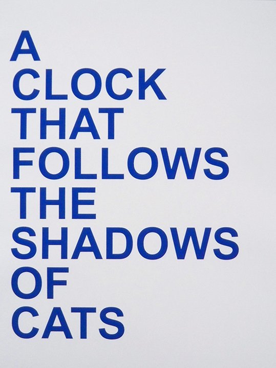 David Horvitz - Proposal for a clock (cats)