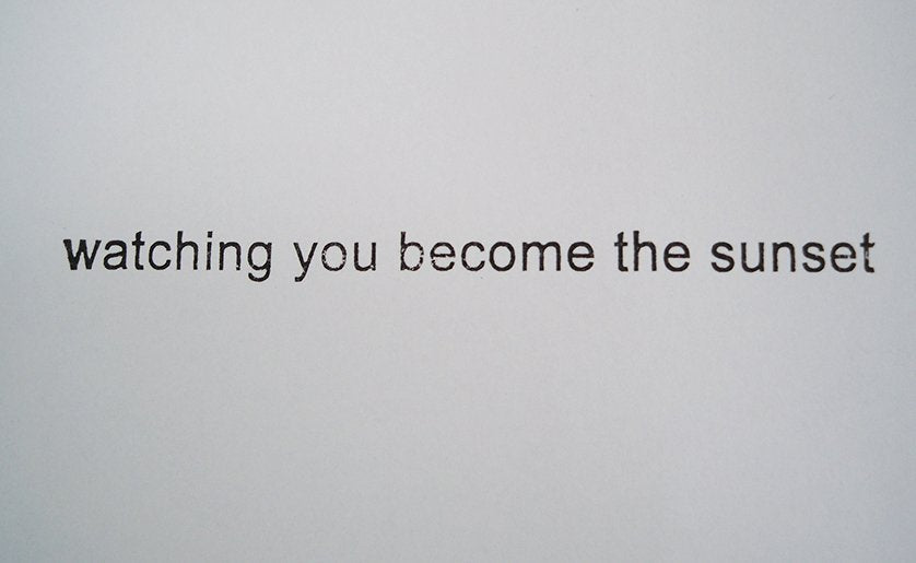 David Horvitz - watching you become the sunset