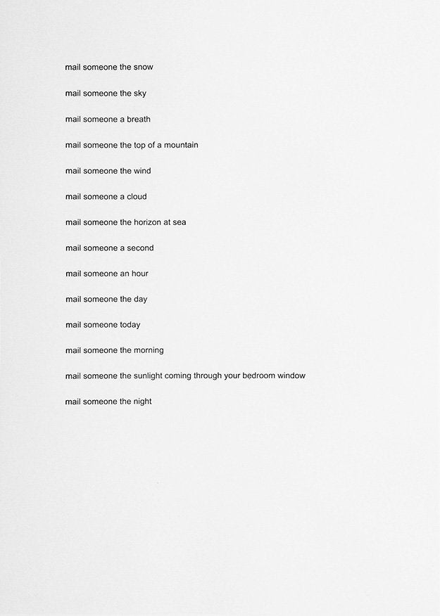 David Horvitz - Mail Someone..., 2017