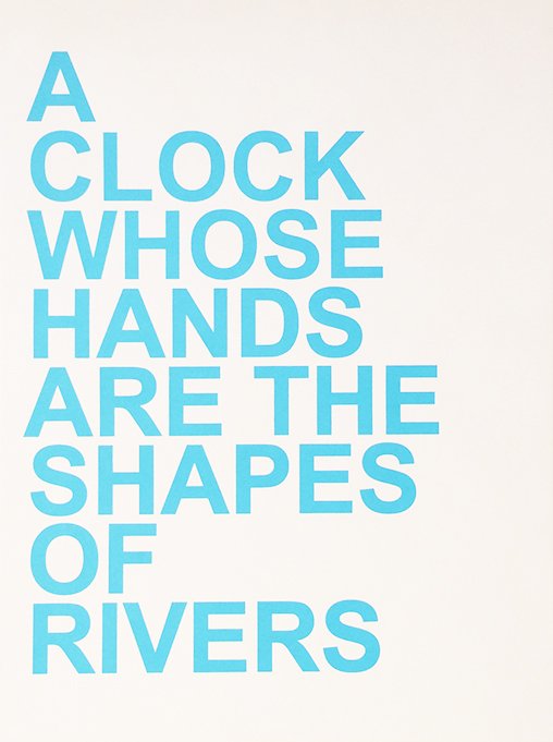 David Horvitz - Proposal for a clock (rivers)