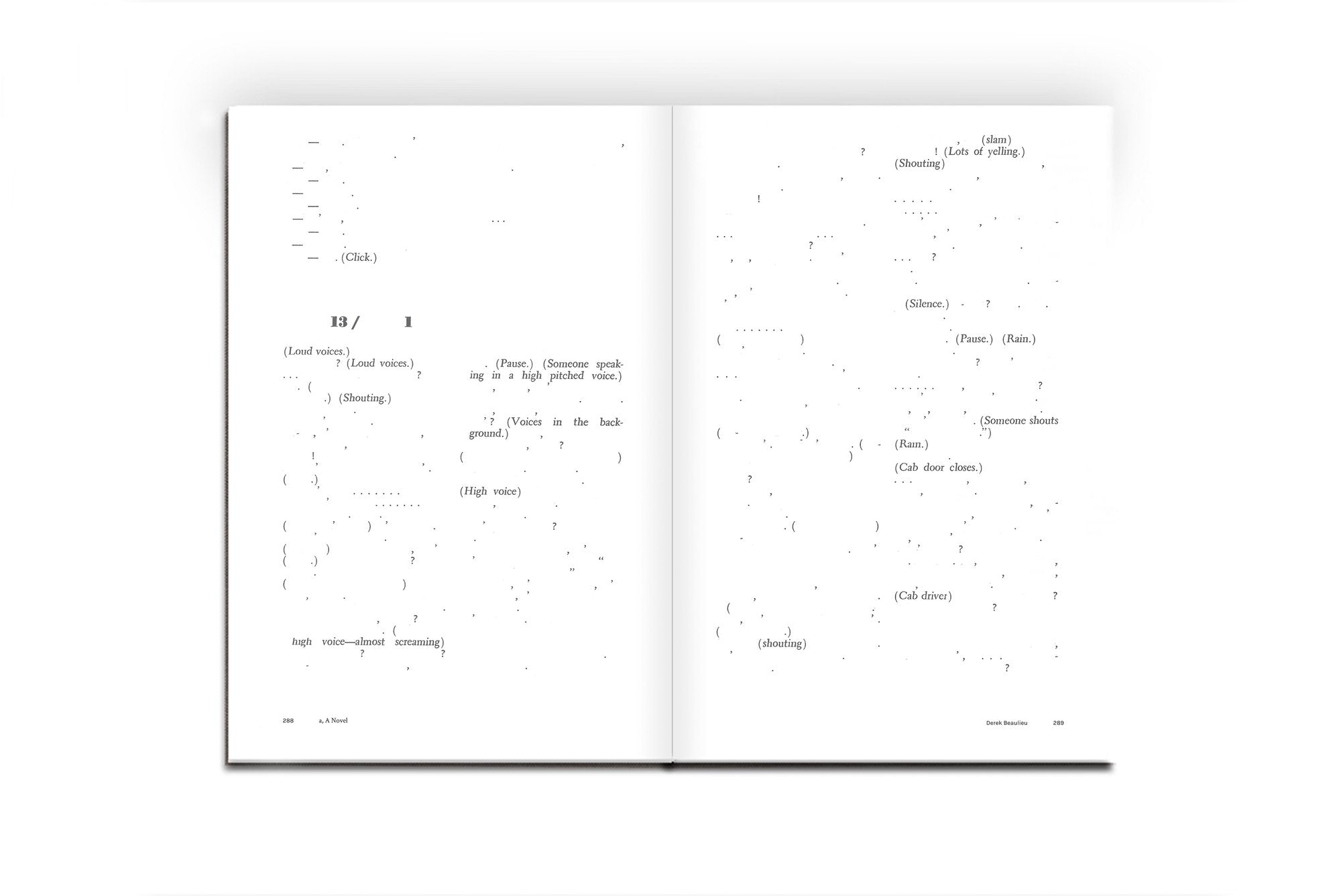 Derek Beaulieu - a, A Novel