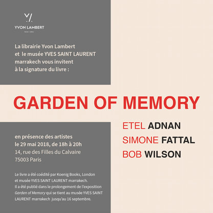 Etel Adnan, Simone Fattal, Bob Wilson - Garden of Memory