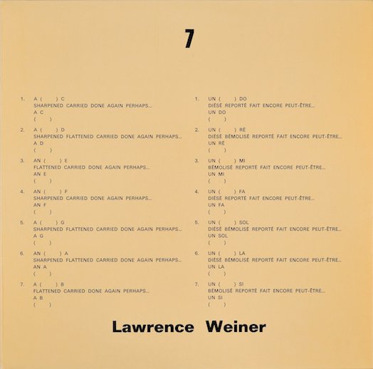 Lawrence Weiner - 7