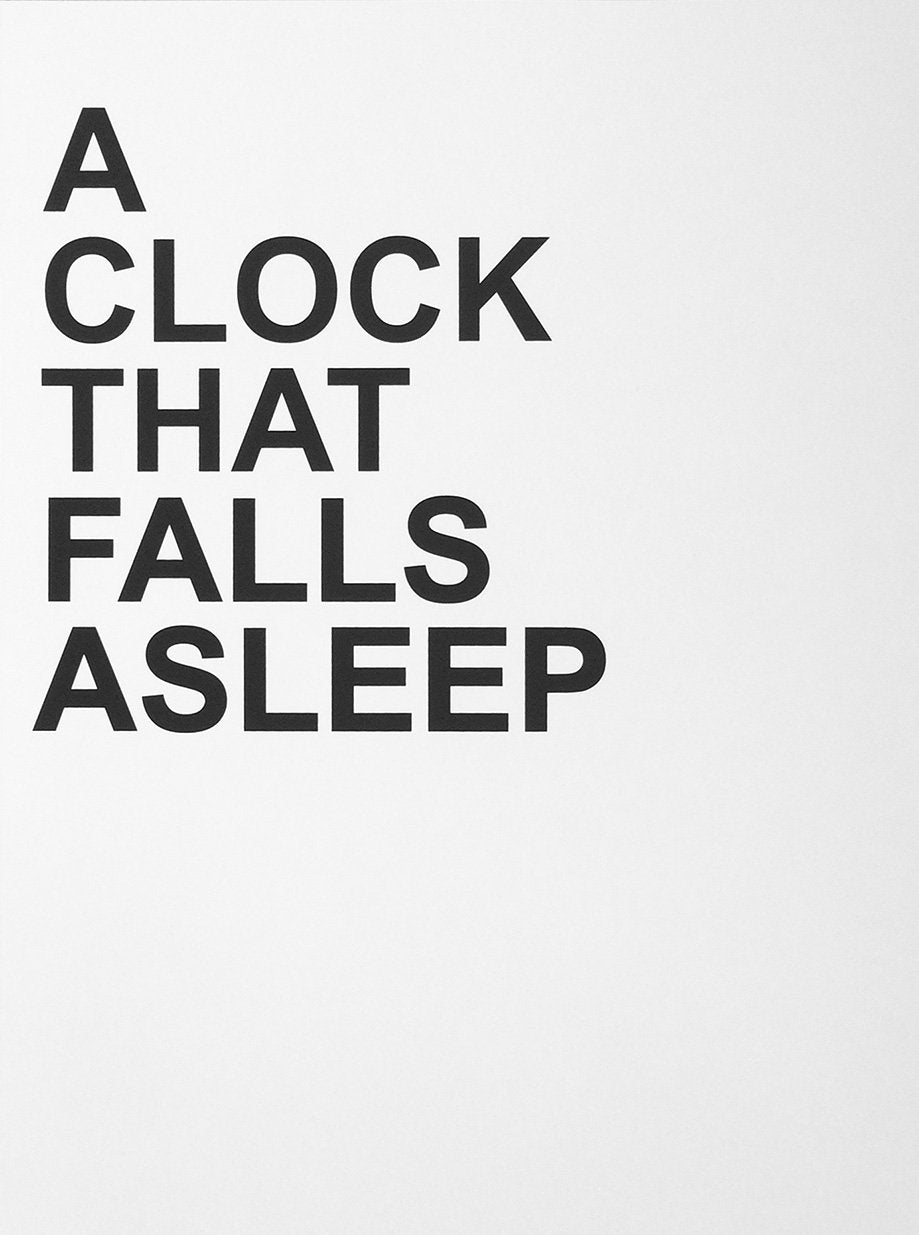 David Horvitz - Proposals for clocks (black)