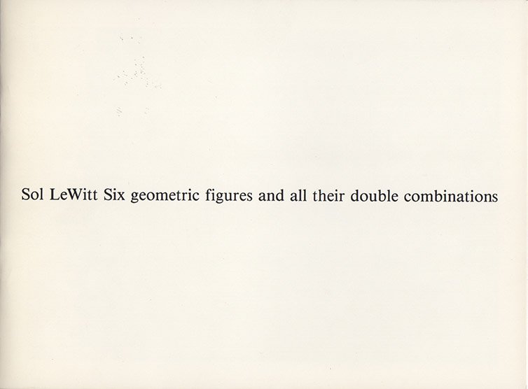 Sol Lewitt - Six geometric figures and all their double combinations