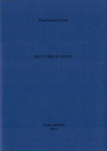 Paul-Armand Gette - De Cypris à Vénus