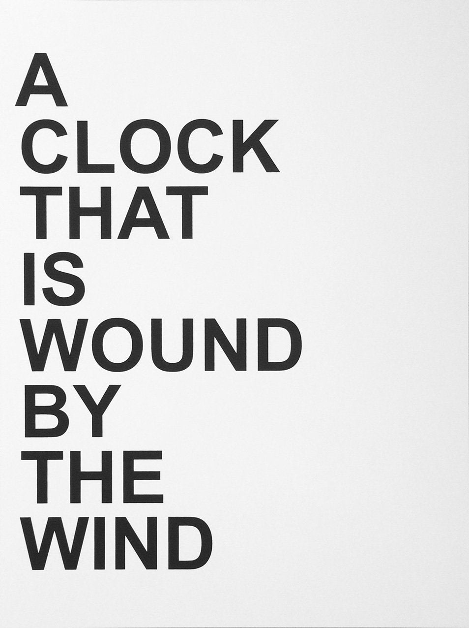 David Horvitz - Proposals for clocks (black)