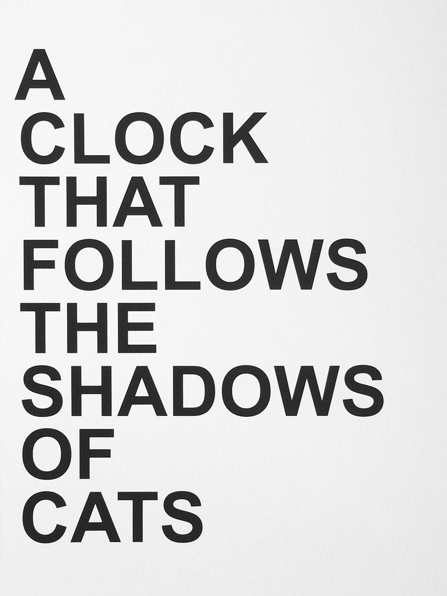 David Horvitz - Proposals for clocks (black)