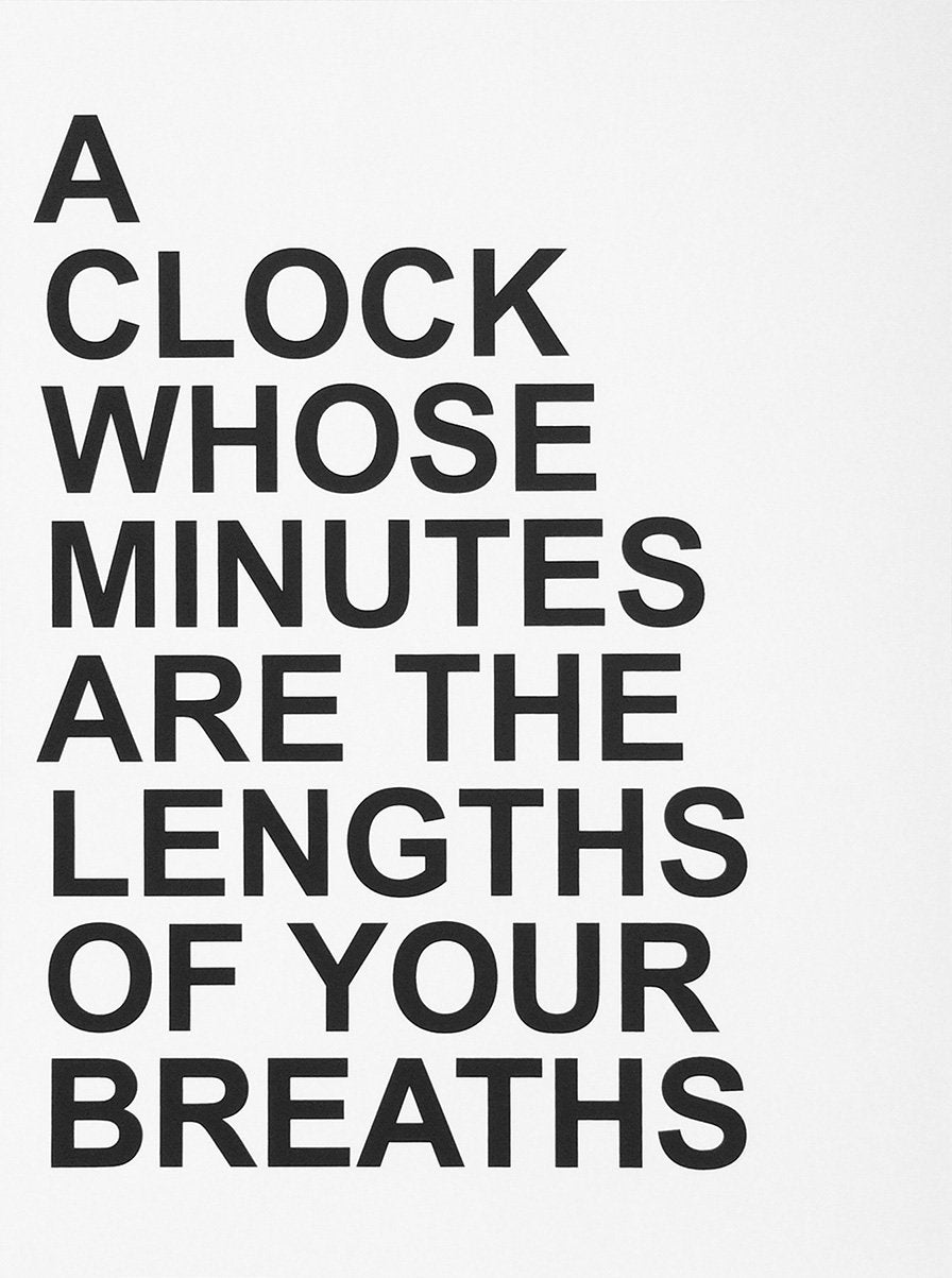 David Horvitz - Proposals for clocks (black)