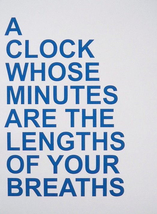 David Horvitz - Proposal for a clock (Breaths)