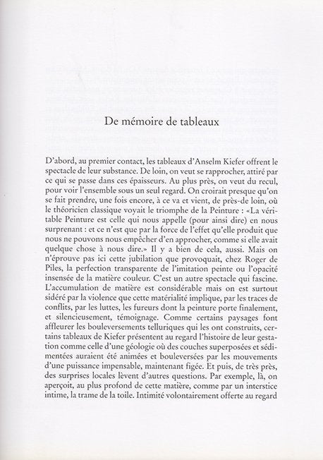 Anselm Kiefer - Cette obscure clarté qui tombe des étoiles