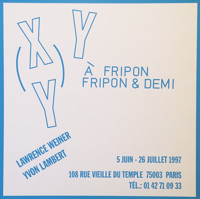 Lawrence Weiner - À fripon fripon & demi print