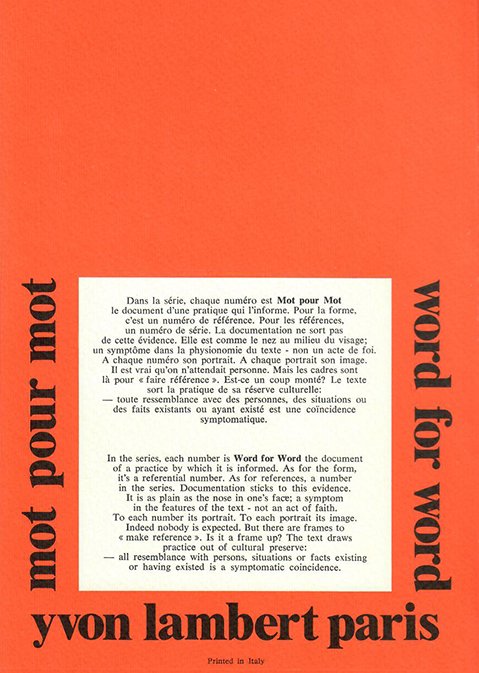 Mot pour Mot N°1 - René Denizot - Les images quotidiennes du pouvoir, On Kawara au jour le jour