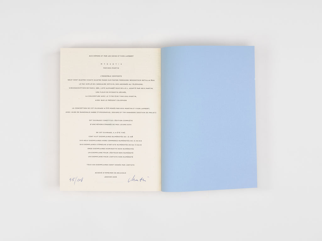 Kris Martin - Myosotis