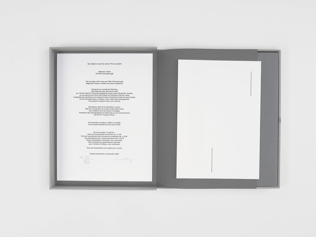 Peter Downsbrough - Between / Entre