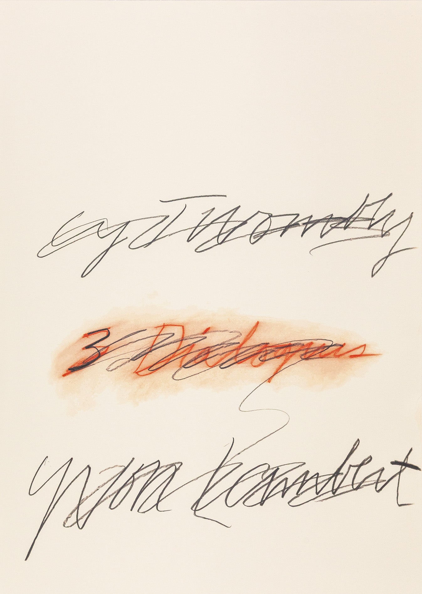 Cy Twombly - Three Dialogues (2). Print, 1977