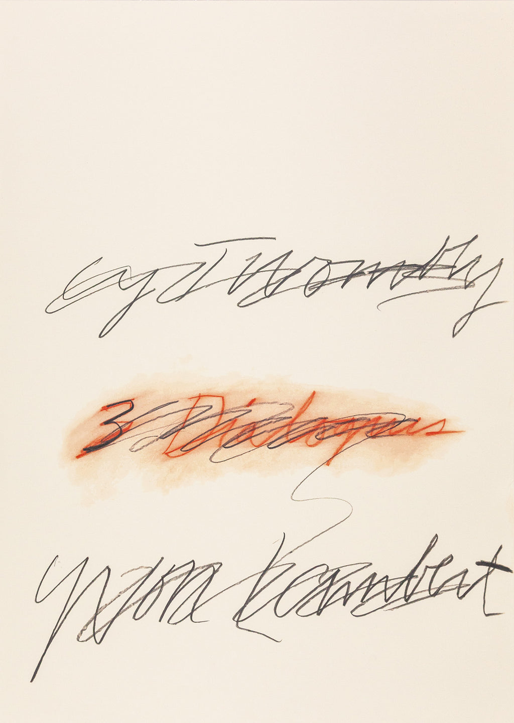 Cy Twombly - Three Dialogues (2). Print, 1977