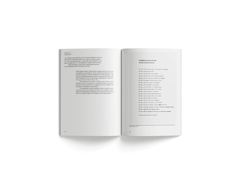 André Cadere - Lettres sur un travail