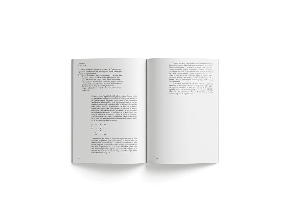 André Cadere - Lettres sur un travail