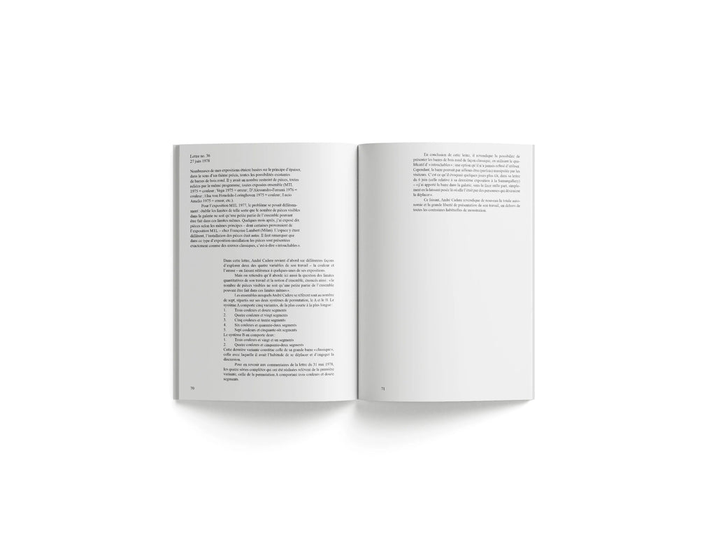 André Cadere - Lettres sur un travail