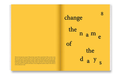 David Horvitz - Change the name of the days