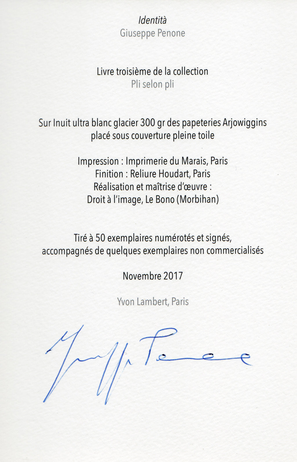 Giuseppe Penone - Identità