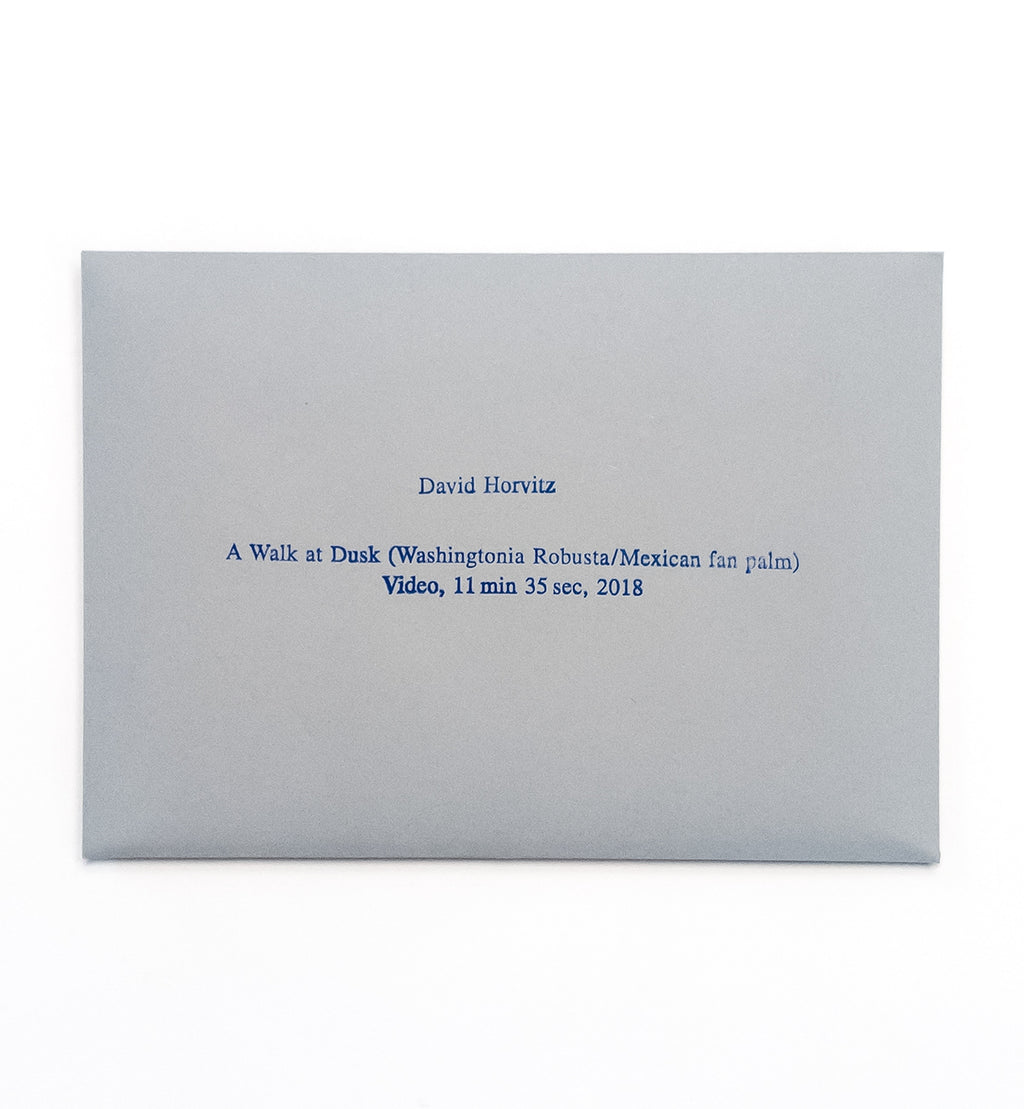 David Horvitz - "A Walk at Dusk (Washington Robusta / Mexican fan palm)" postcard set