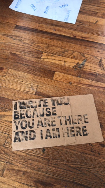 David Horvitz - I write you because you are there and I am here