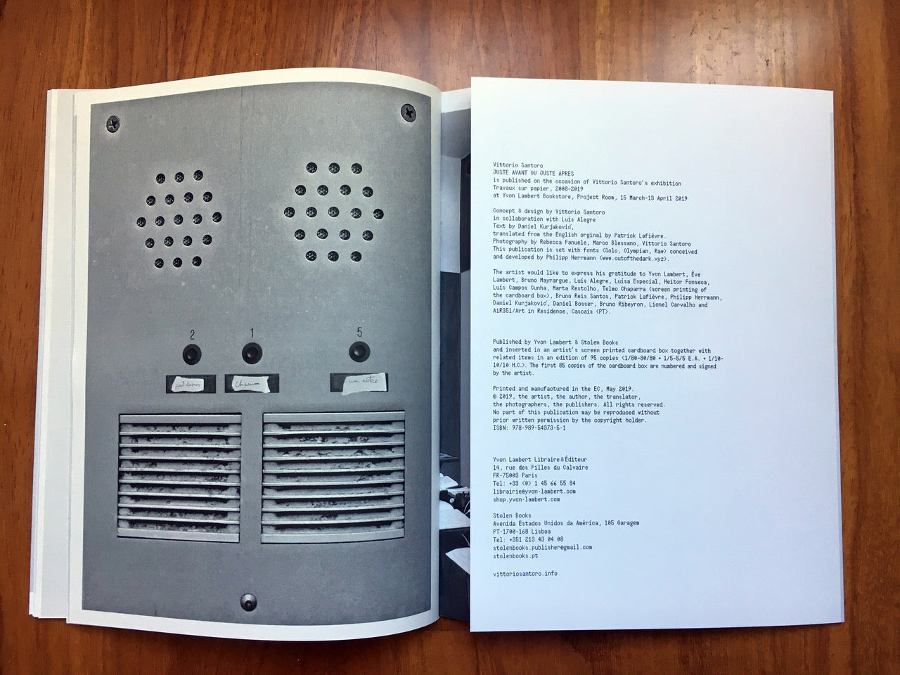 Vittorio Santoro - JUSTE AVANT OU JUSTE APRES