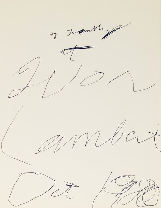 Cy Twombly - invitation print 1980