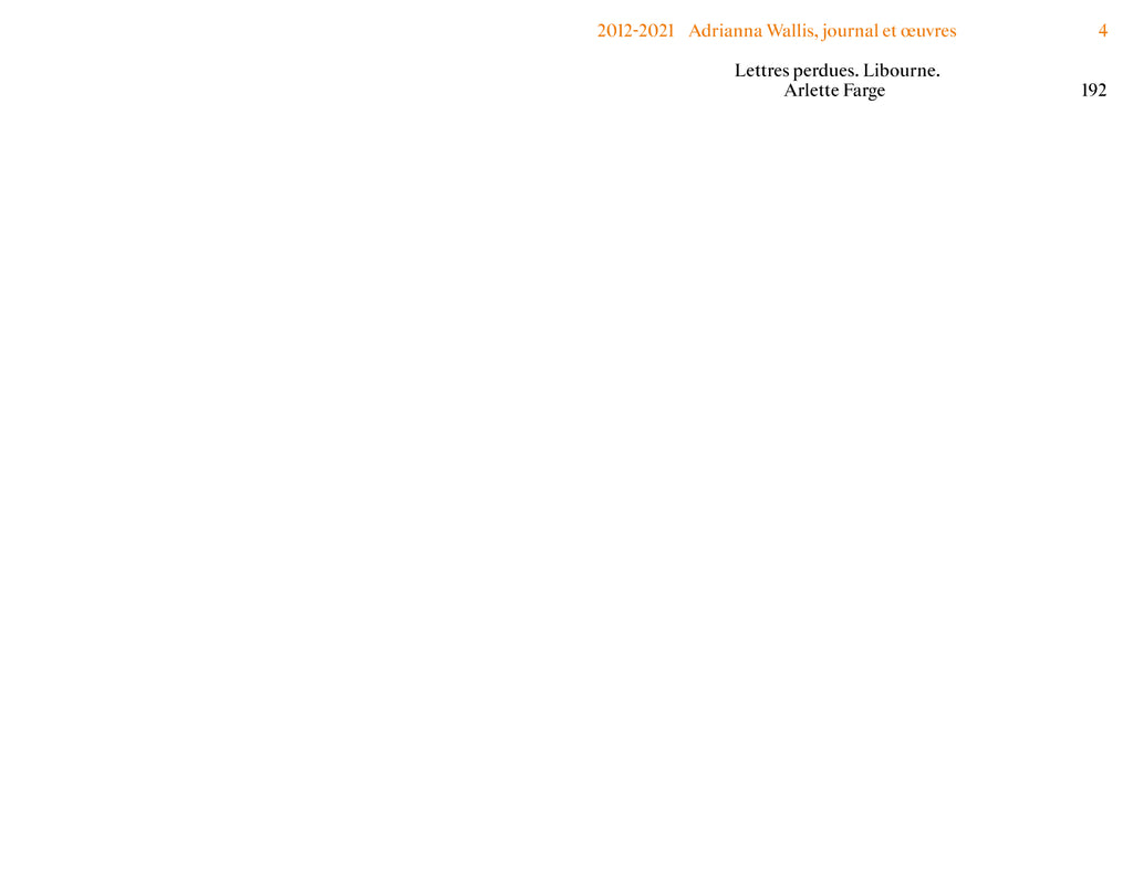 Adrianna Wallis, Arlette Farge - Les Lettres ordinaires