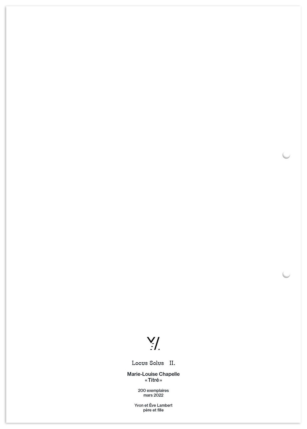 Locus Solus II. - Marie-Louise Chapelle