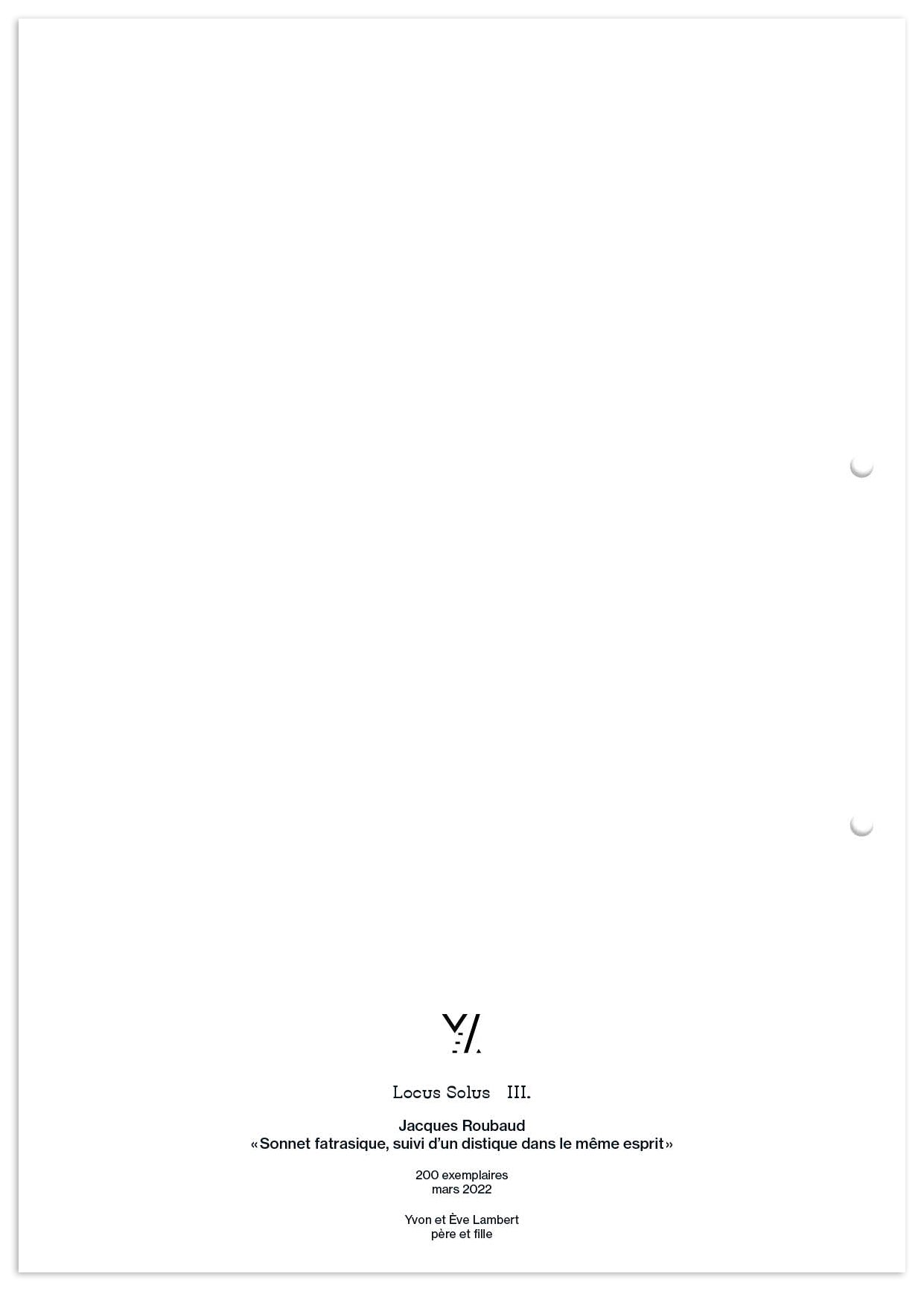 Locus Solus III. - Jacques Roubaud