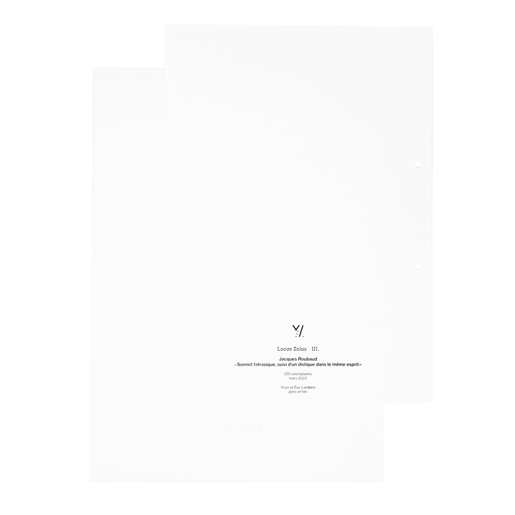 Locus Solus III. -Jacques Roubaud