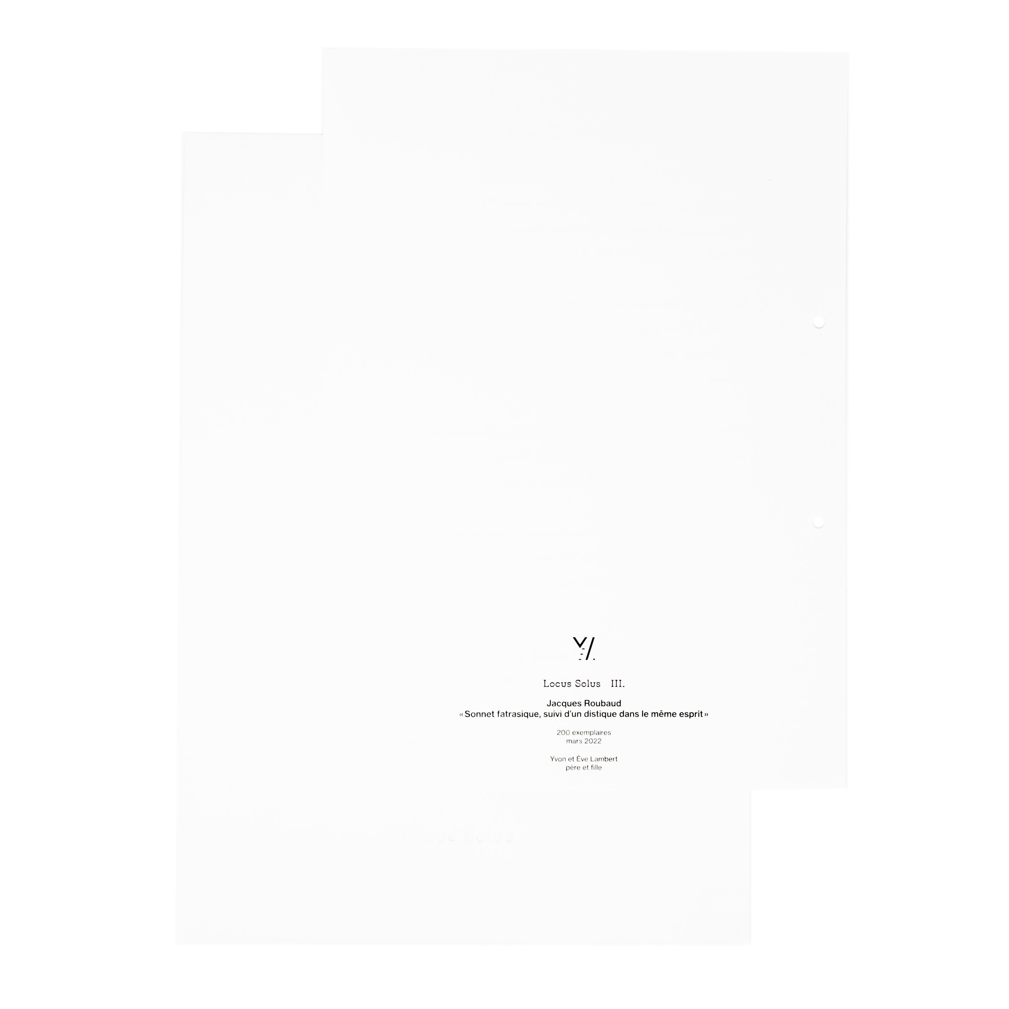 Locus Solus III. - Jacques Roubaud