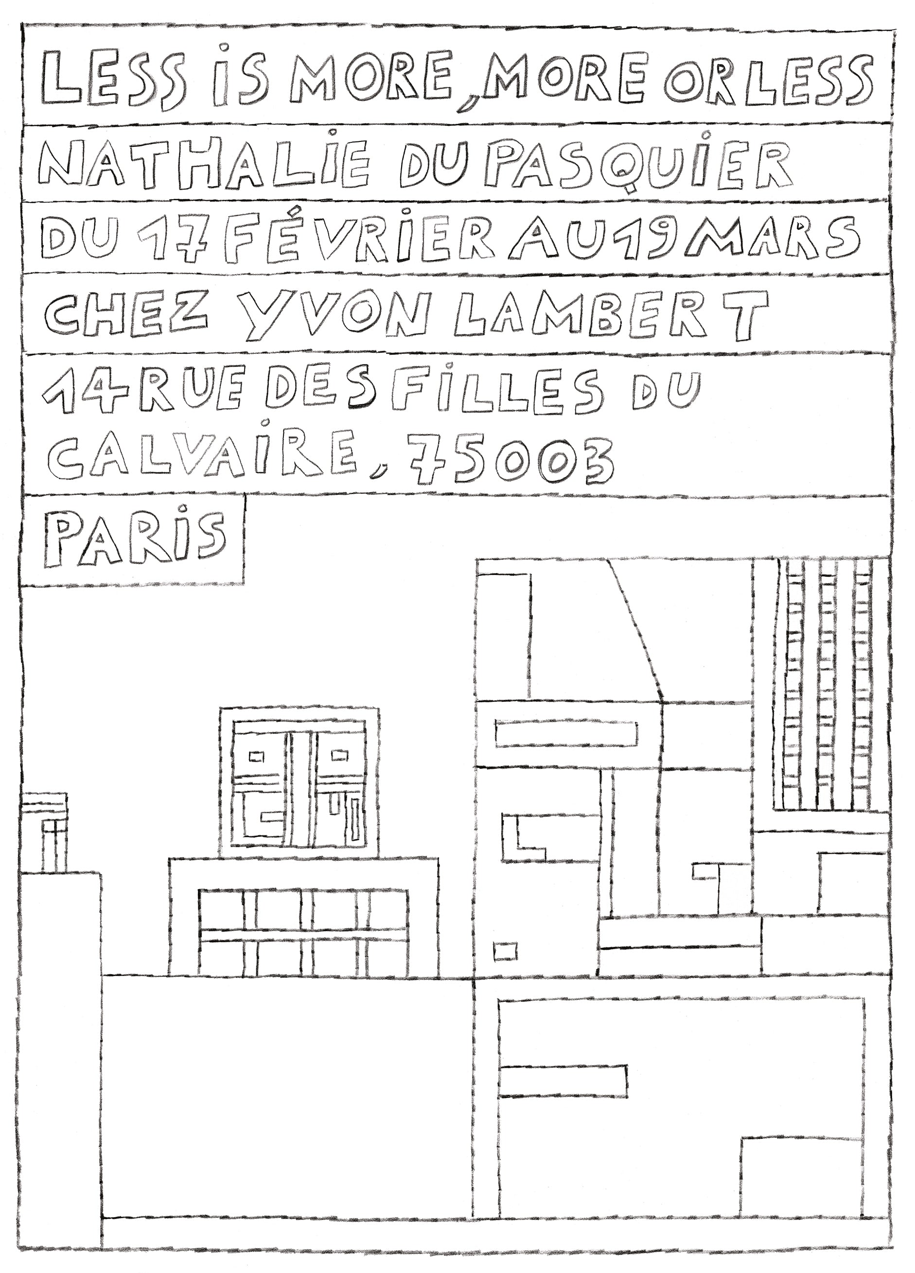 Nathalie Du Pasquier - LESS IS MORE, MORE OR LESS (Poster)