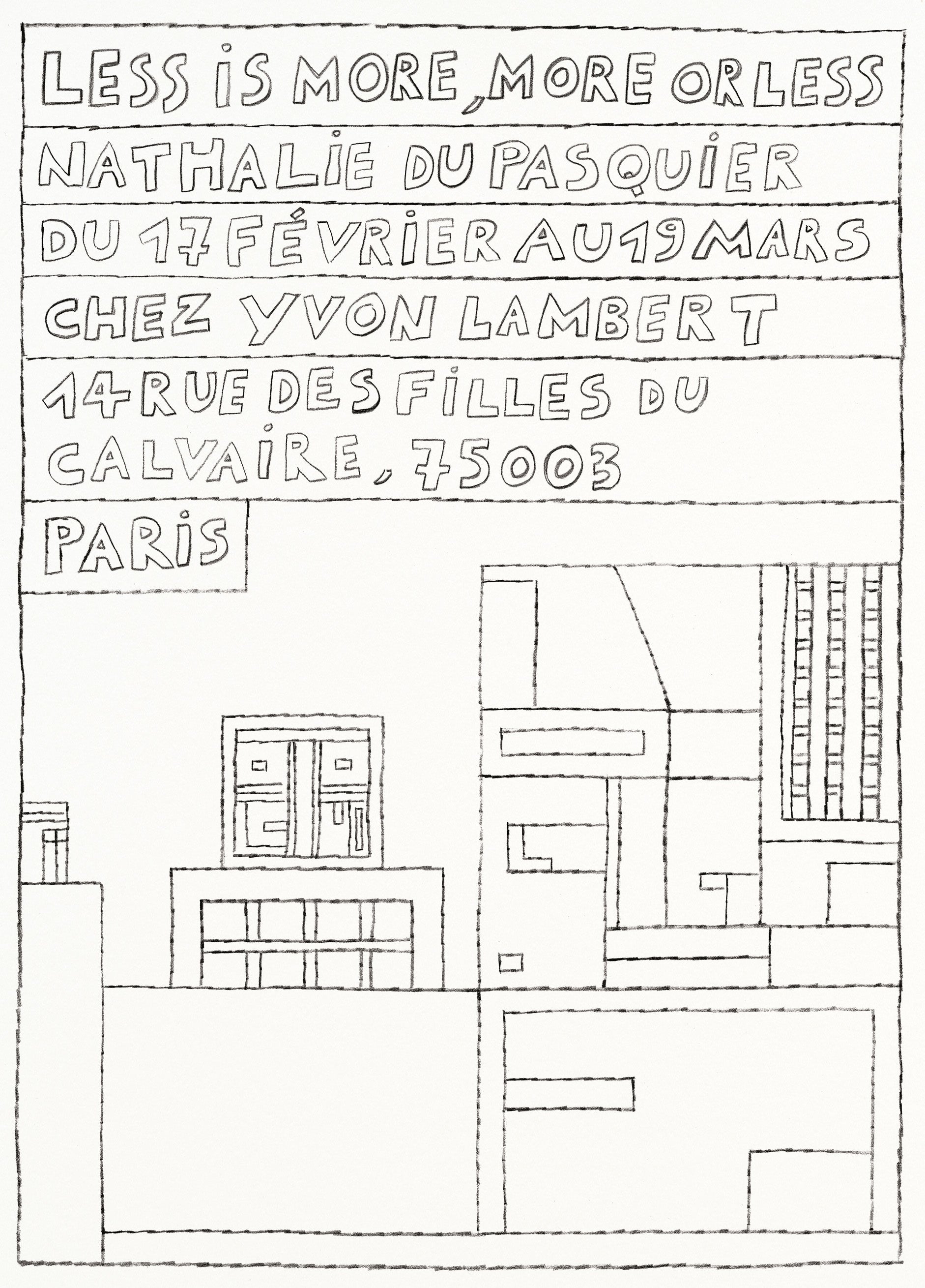 Nathalie Du Pasquier - LESS IS MORE, MORE OR LESS (Poster)