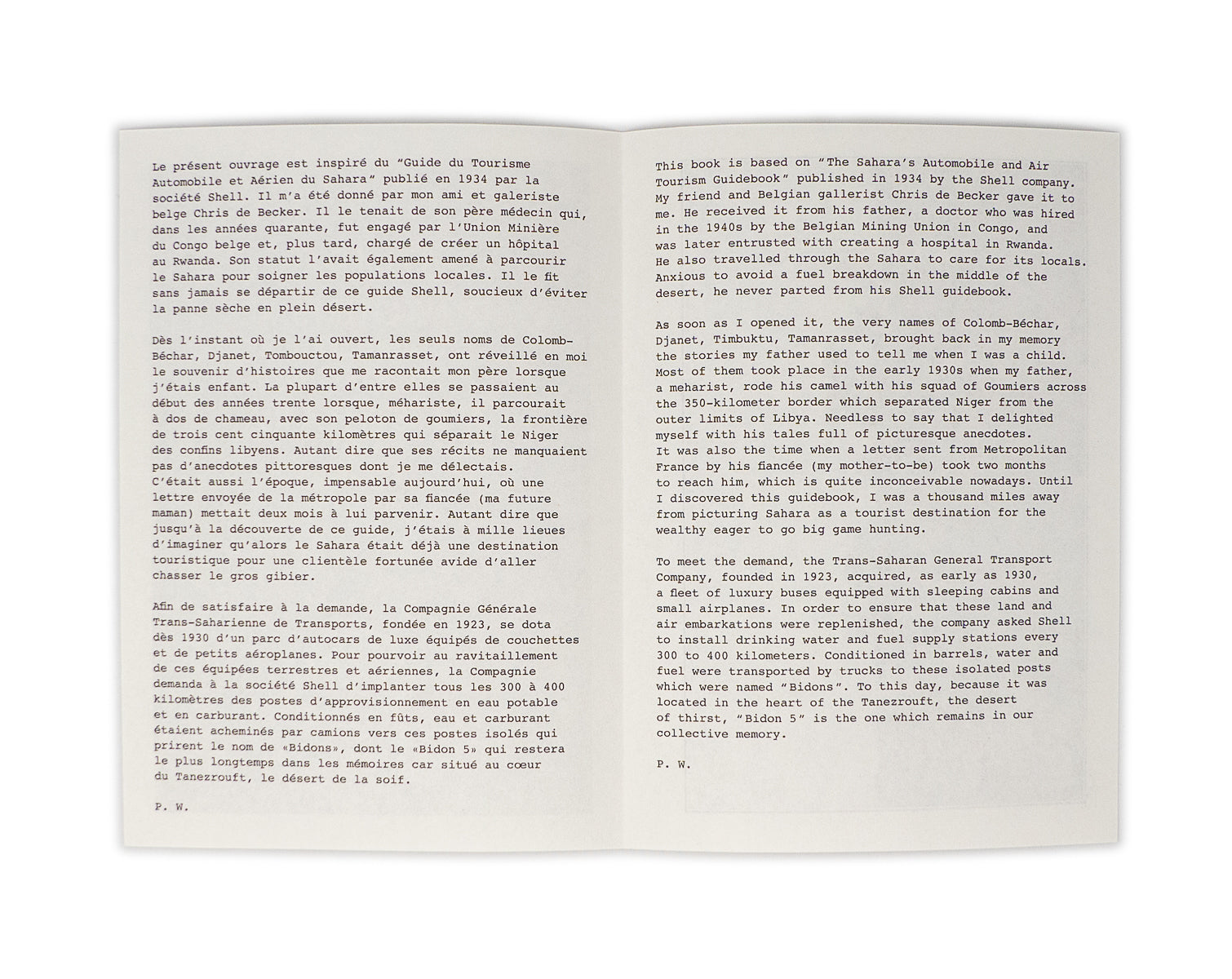 Philippe Weisbecker - Le service Shell à travers le Sahara