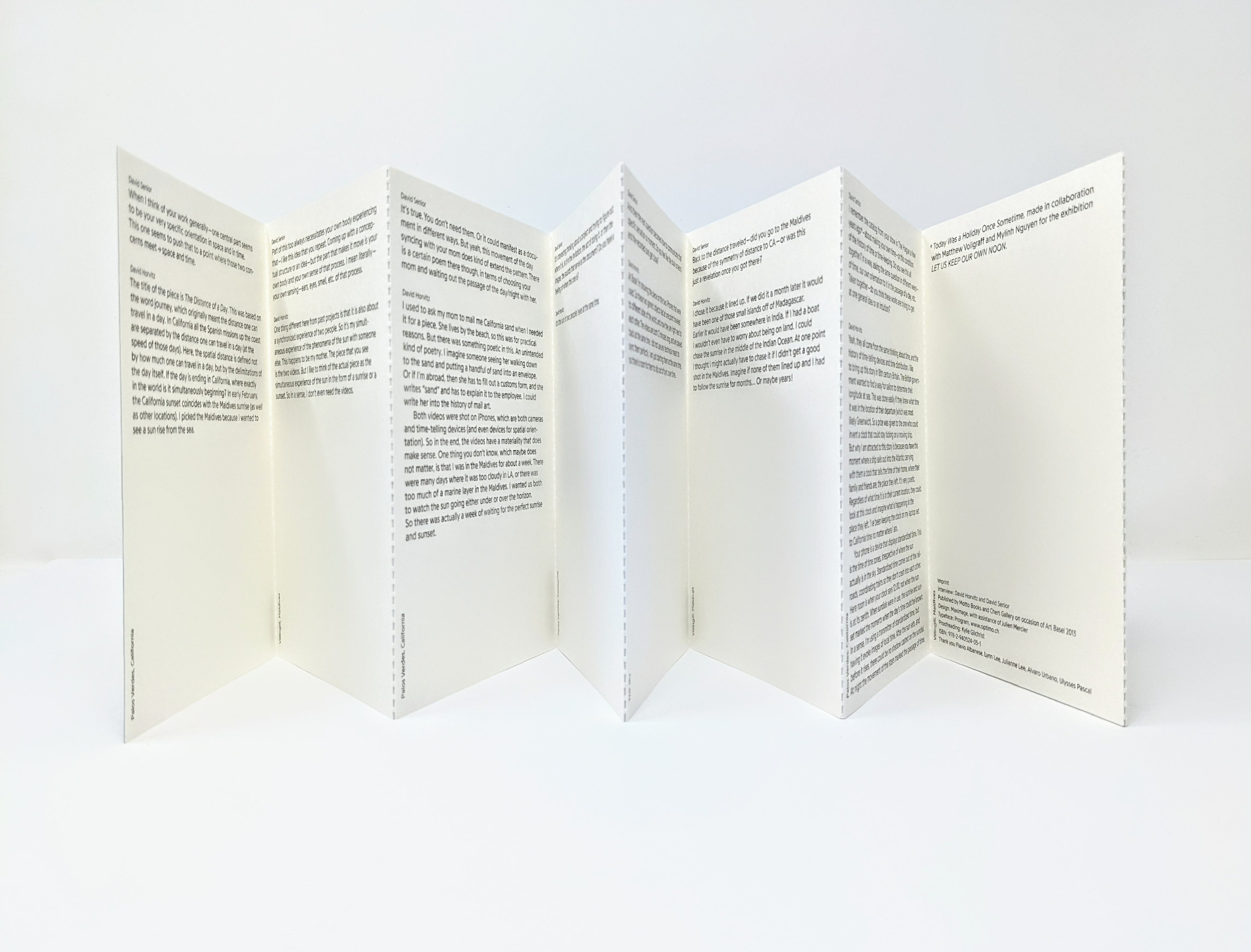 David Horvitz - The Distance of a Day