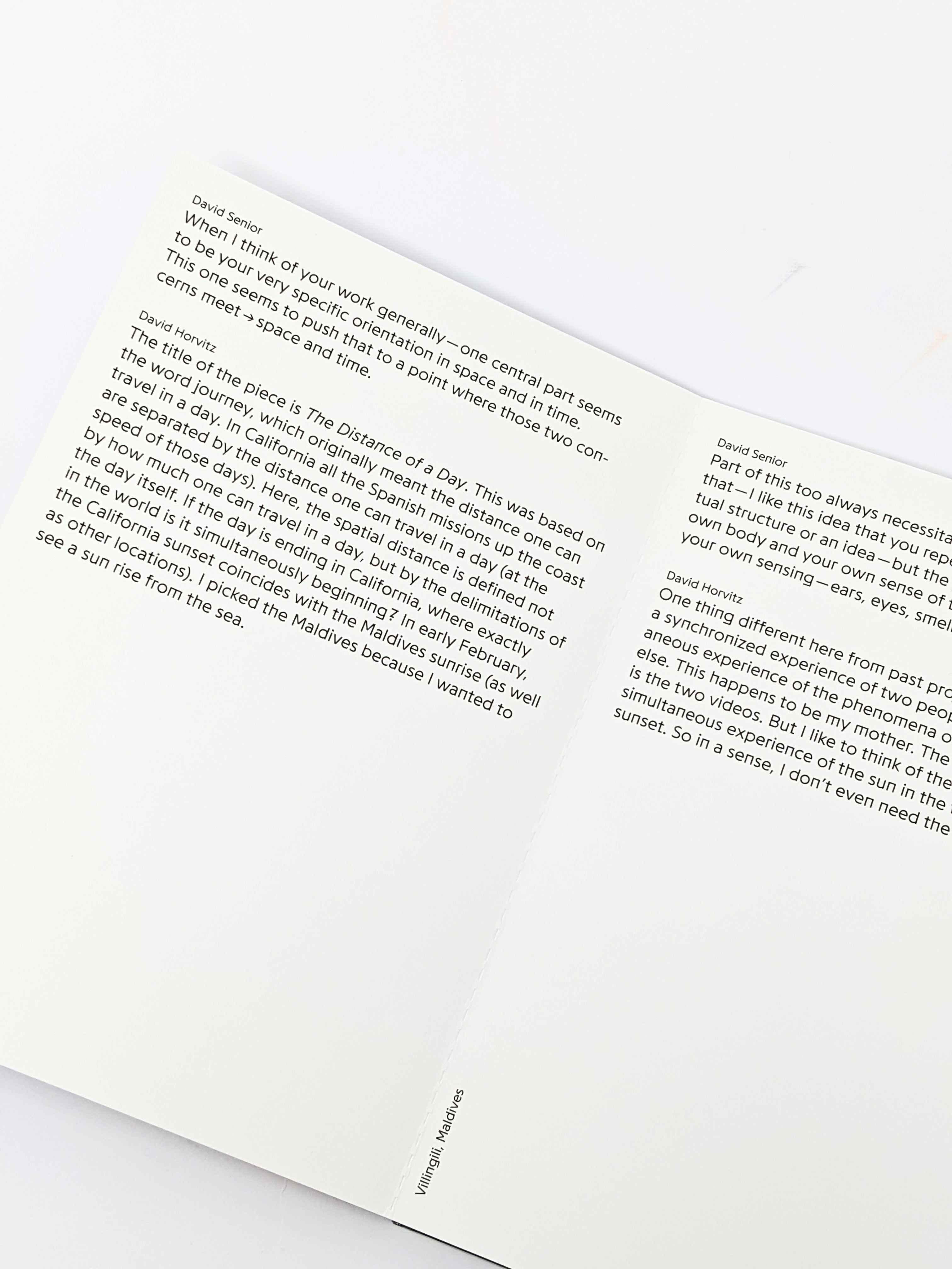 David Horvitz - The Distance of a Day