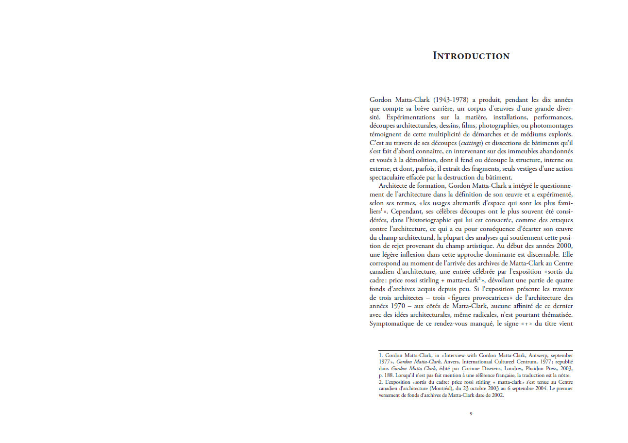 Roula Matar - L'architecture selon Gordon Matta-Clark