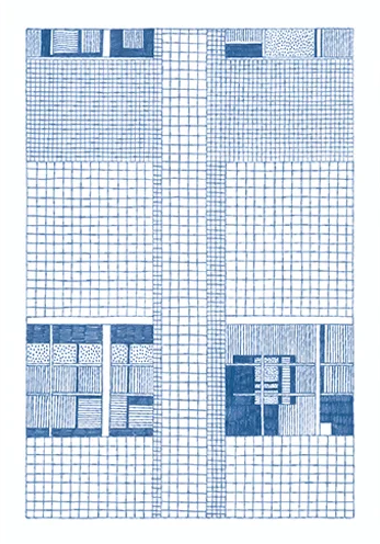 Nigel Peake - Loops Squares There (print)