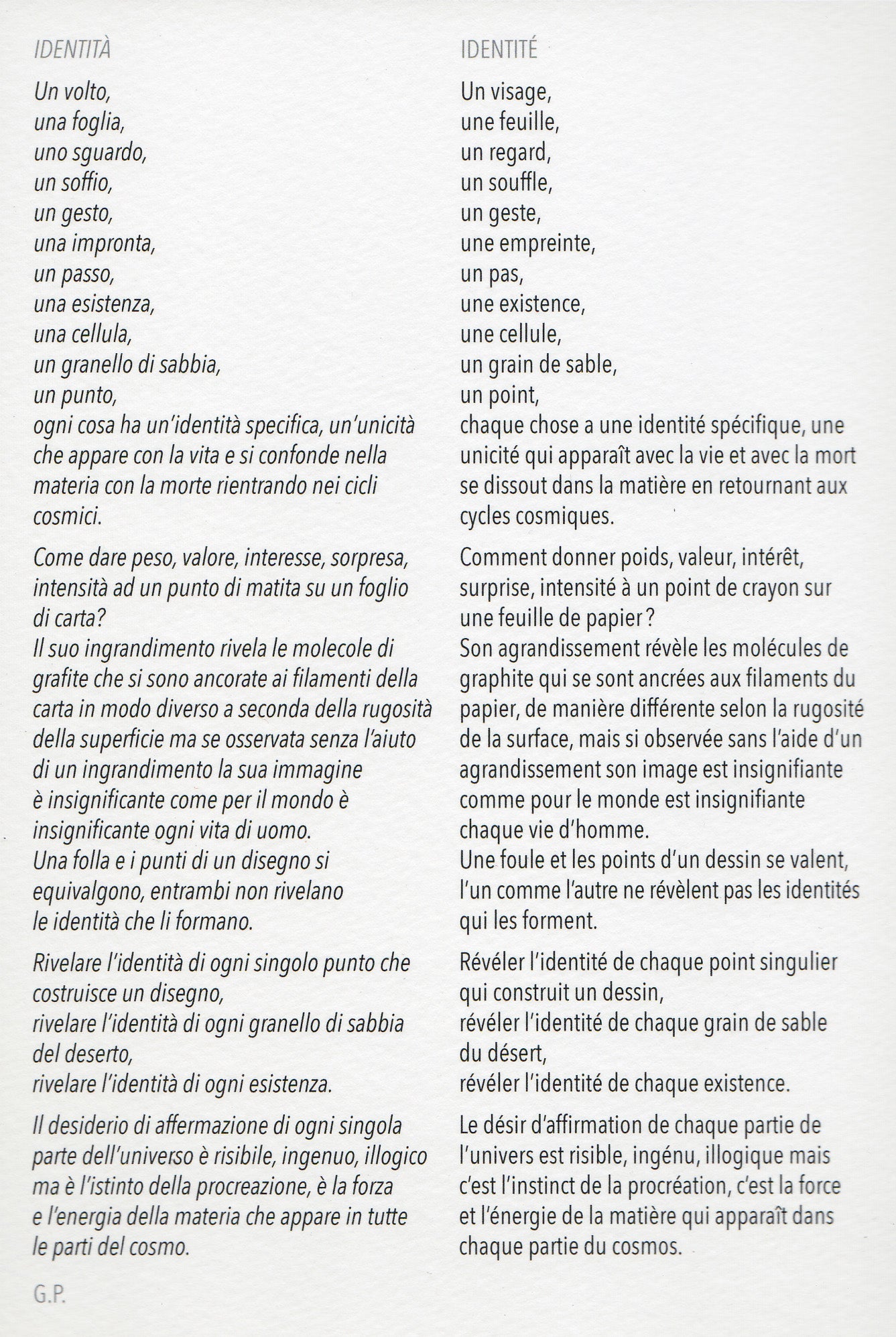 Giuseppe Penone - Identità