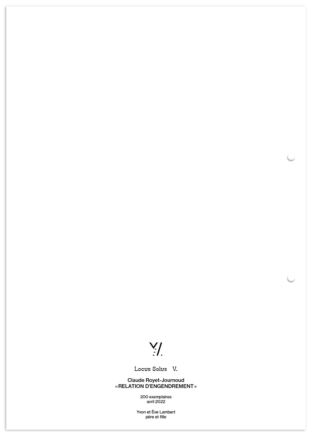 Locus Solus V. - Claude Royet-Journoud