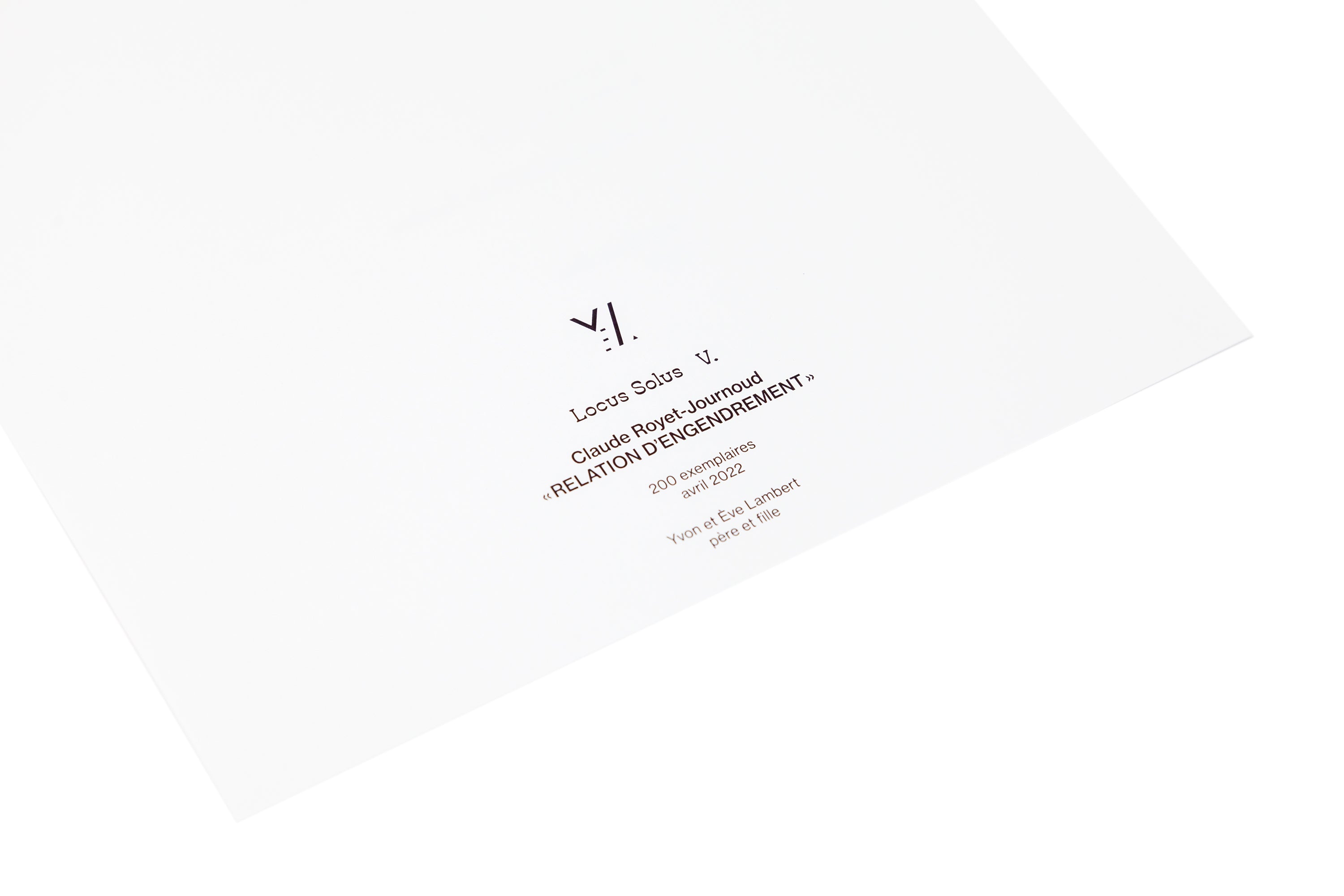 Locus Solus V. - Claude Royet-Journoud